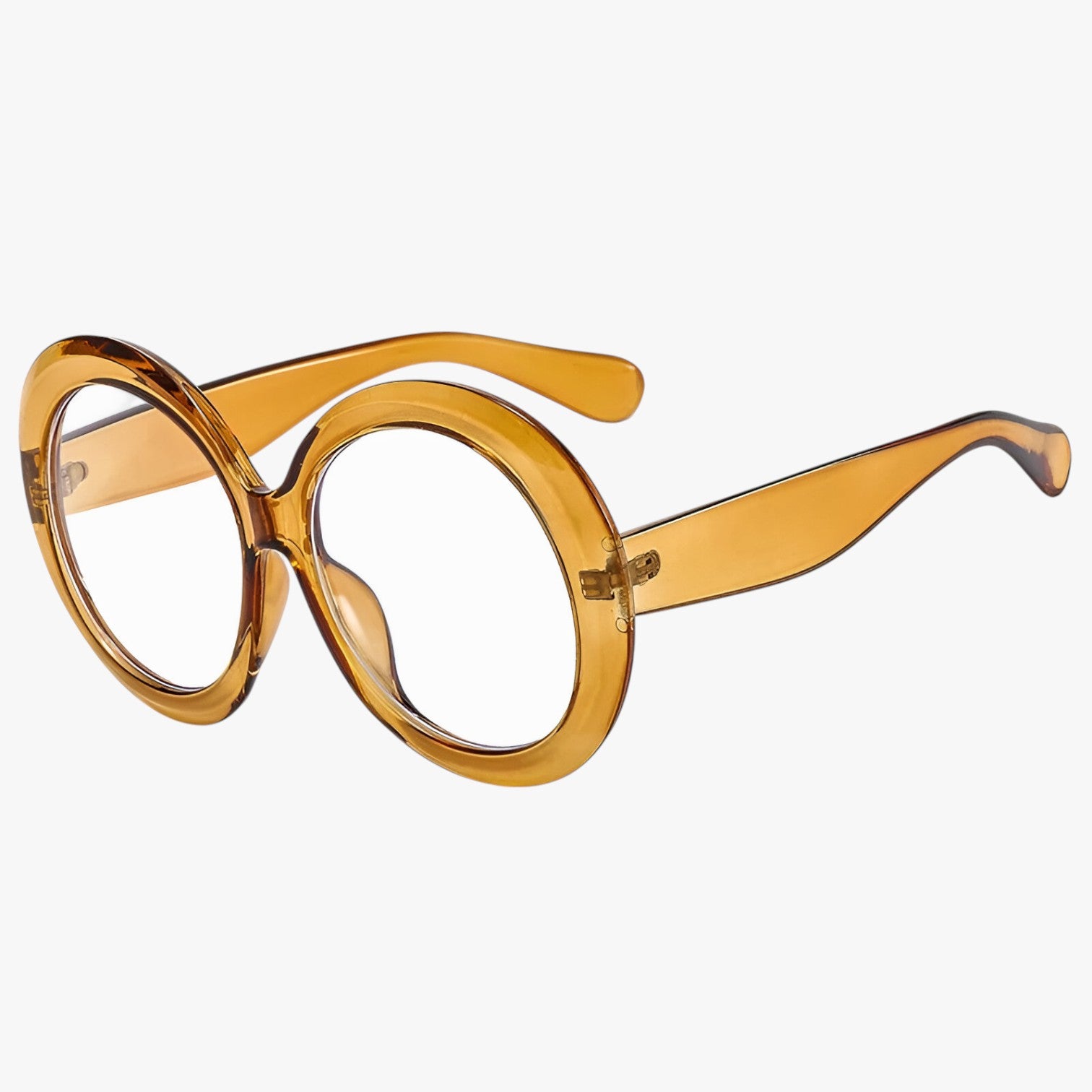 Occhiali da Sole Rotondi Oversize Lusso Donna - Protezione UV400 - C8 Tè Trasparente Come nella foto - Fashion Sunglasses occhiali occhiali sole oversize rotondi Round Sun Glasses sole sun glasses sunglasses - Concept Palermo