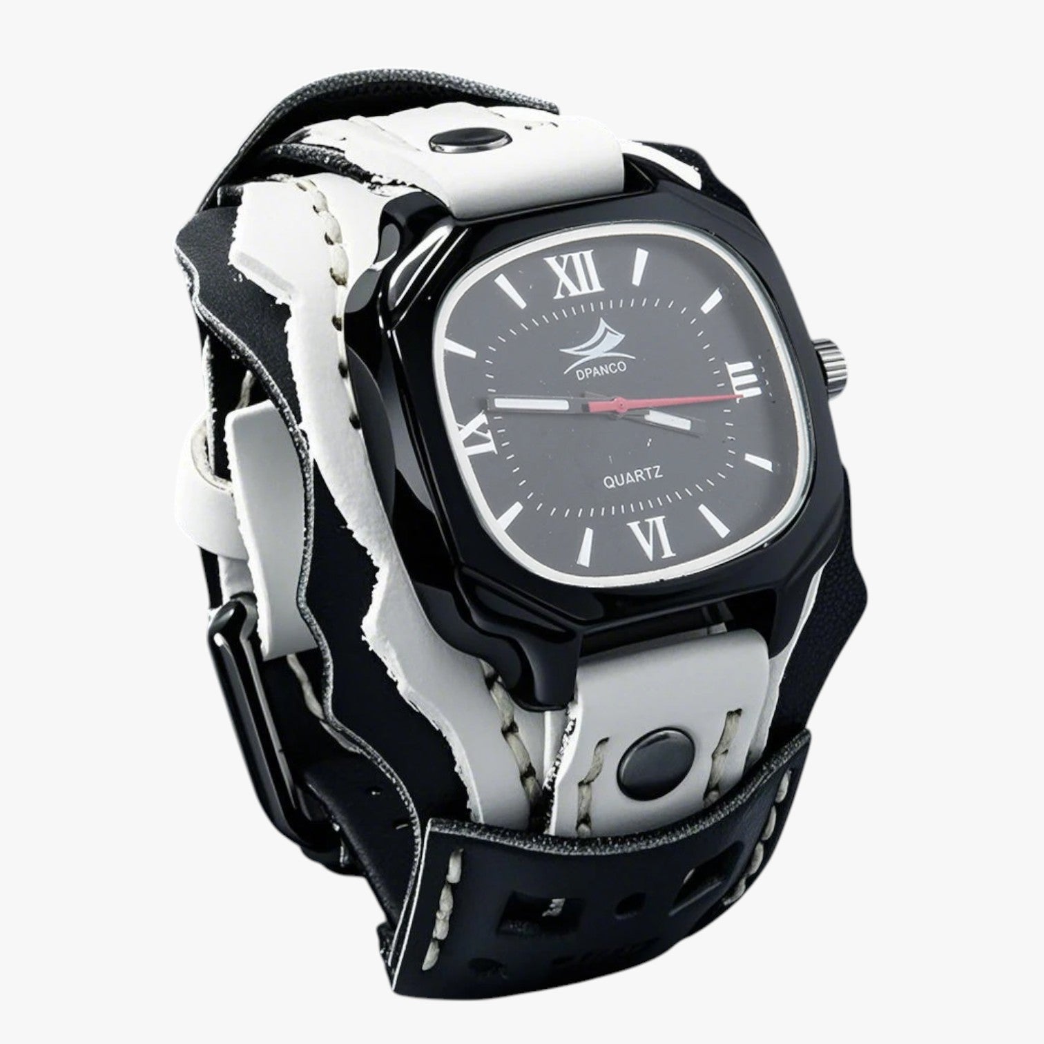 Orologio da uomo quadrato grande con cinturino in vera pelle - - cinturino orologio orologio uomo pelle quadrato uomo vera watch watch for men watches WATCHES FOR MEN - Concept Palermo