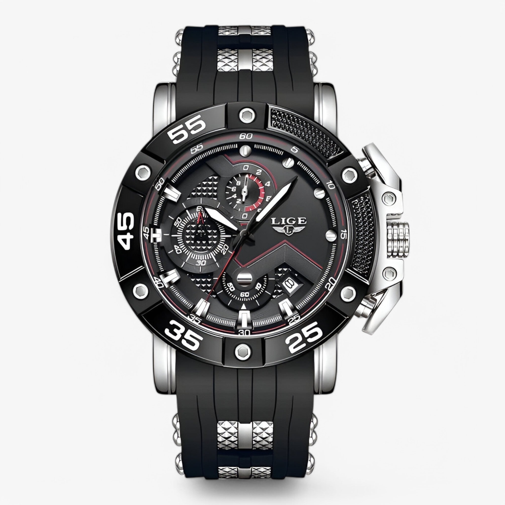 Orologio da uomo militare sportivo al quarzo “Paco – Creato Per Chi Ama L’Azione.” - nero argento - azione creato militare orologio orologio uomo paco quarzo sportivo watch for men - Concept Palermo