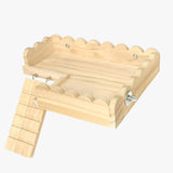 Lente klimplezier houten platform voor actieve hamsters