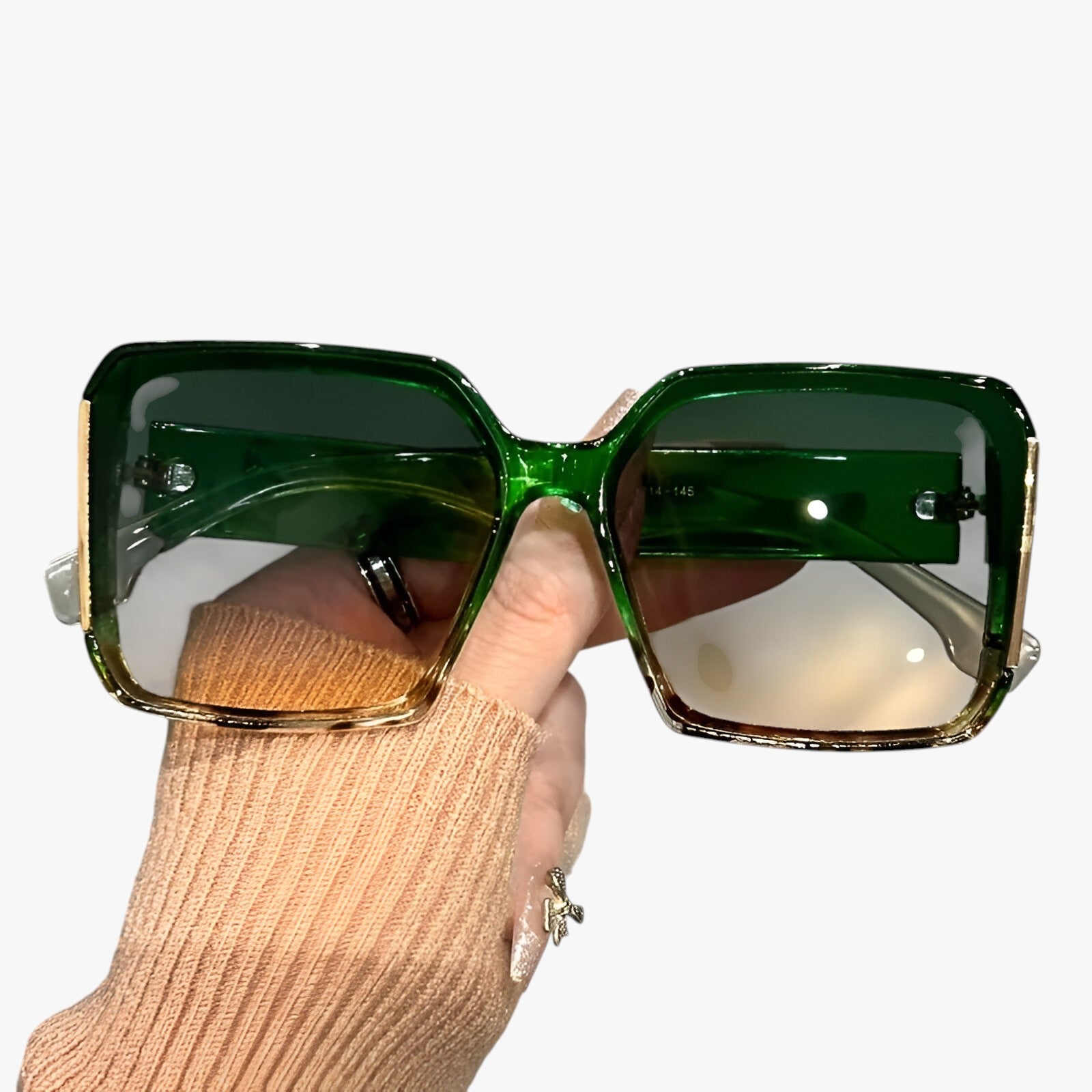 Occhiali da sole oversize con lenti sfumate per look estivi alla moda Uomo - Verde - alla estivi Fashion Sunglasses lenti look moda occhiali occhiali sole oversize Sunglasses - Concept Palermo