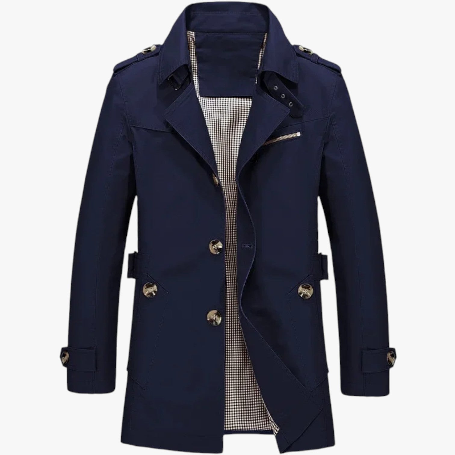 Giacca lunga da uomo - Stile casual e protezione per la mezza stagione - Blu - casual coat men coats giacca giacca lunga Jackets & Coats lunga men's coats & jackets mezza protezione stagione - Concept Palermo