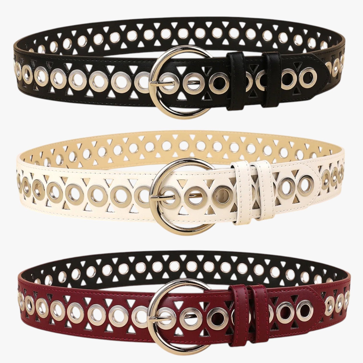Fascia vita punk in pelle Y2K con fibbia a spillo - - Belts fascia fascia vita fibbia pelle punk spillo vita waist belt for women Womens belt - Concept Palermo