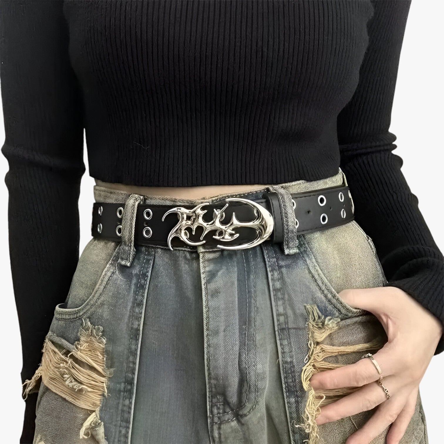 Cintura Punk Hollow Y2K - Trendy, Unisex e per Ogni Outfits - - belt buckle women belts cintura cintura punk hollow ogni outfits punk trendy unisex waist belt for women Womens belt - Concept Palermo