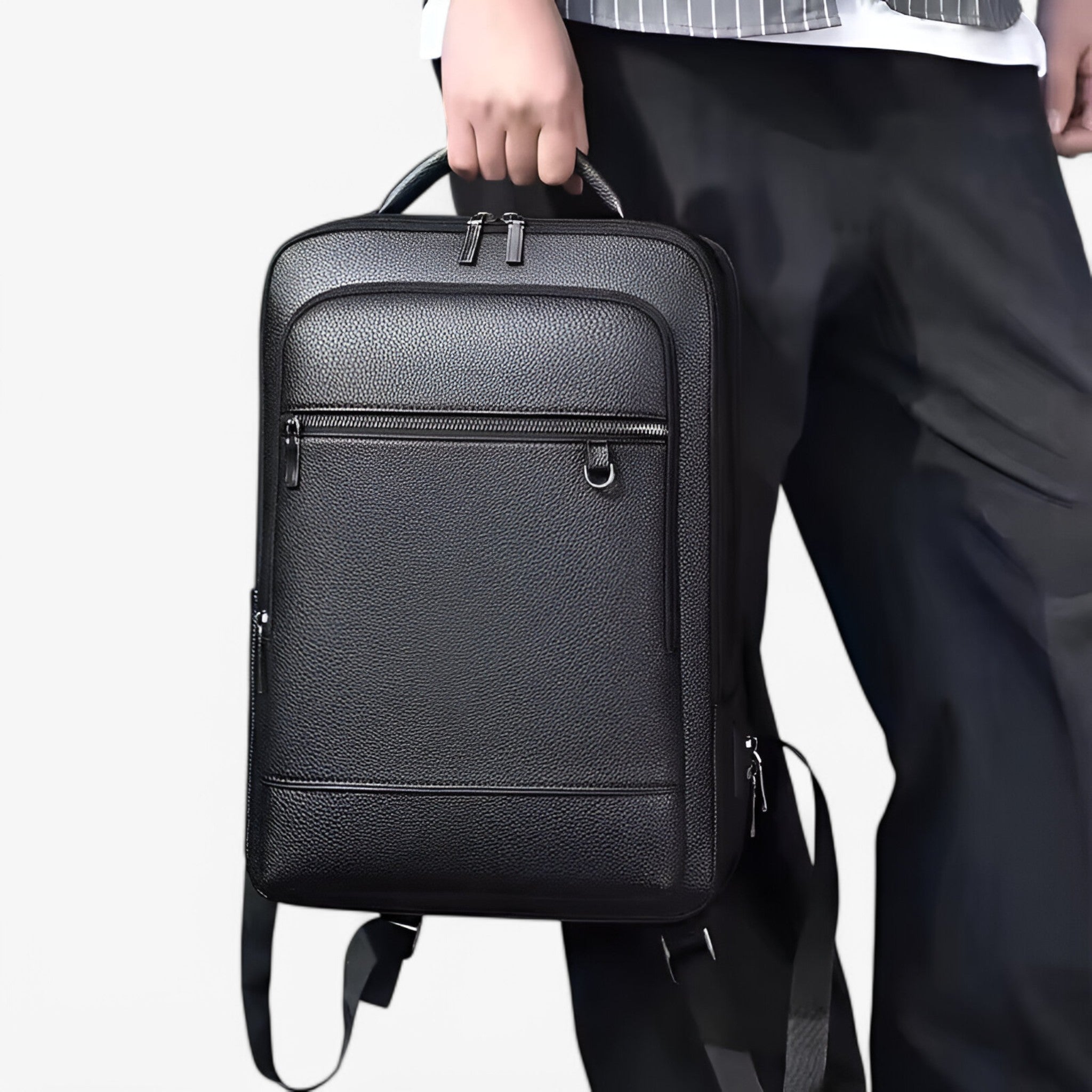 Zaino in Pelle con USB Uomo - Alta Qualita, Consegna Rapida - - accessoires bags pelle tassen uomo zaino zaino pelle - Concept Palermo