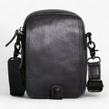 Bolso bandolera negro de piel bovina auténtica para mujer - Elegante, ligero y práctico