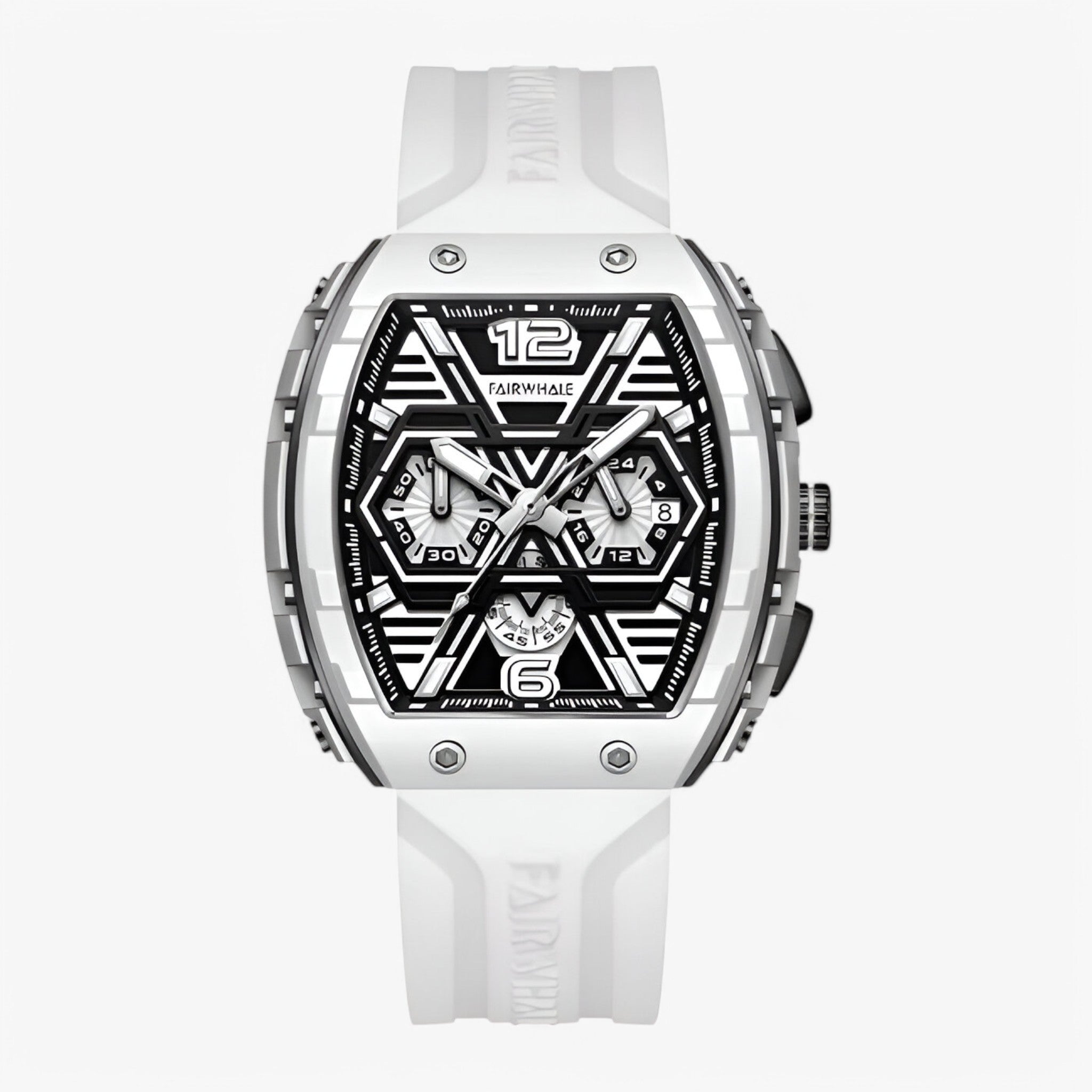 Orologio Sportivo di Lusso in Silicone Uomo - Bianco - accessoires horloges orologio orologio sportivo silicone sport sportivo uomo watches - Concept Palermo