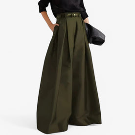 Pantaloni Donna Morbidi in Cotone Elastico S-XL - Comfort e Stile, Vari Colori - Verde militare - confortevoli Cotton donna pantaloni pantaloni donna pants Solid Women - Concept Palermo