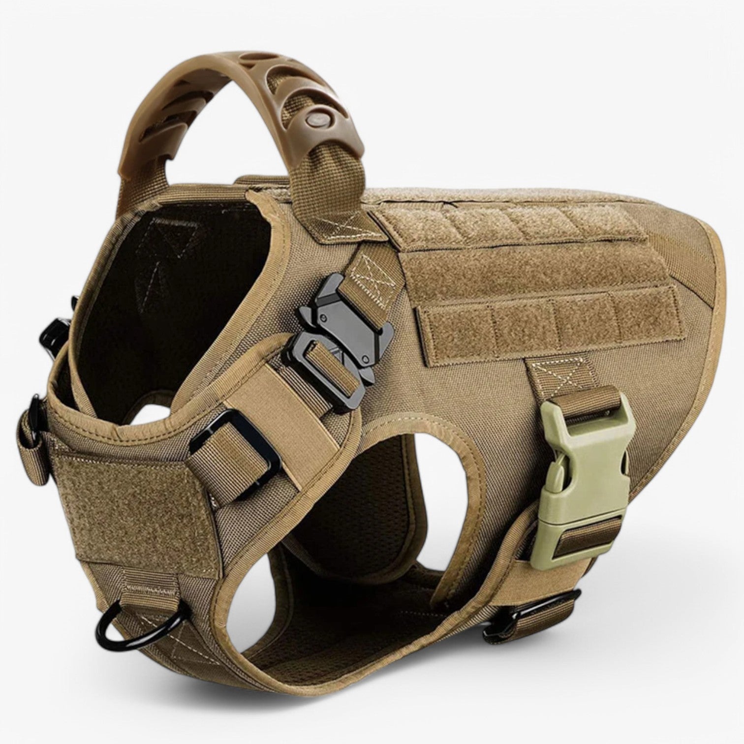 Imbracatura Tattica Militare Nera Regolabile in Nylon per Cani Grandi con Gilet e Maniglia - Imbracatura Marrone - addestramento attrezzatura cani confortevole dog DOG SUPPLIES donna imbracatura imbracatura tattica pets & supplies - Concept Palermo