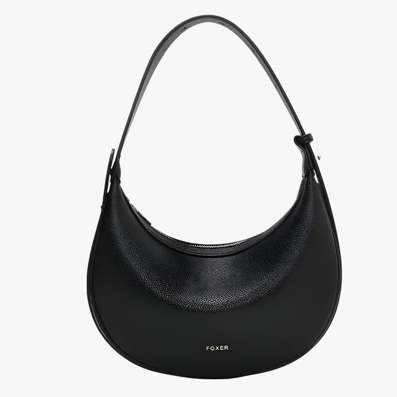 Borsa Donna a Mezza Luna Elegante in Pelle Sintetica Nera con Tracolla Regolabile - - bag Bags borsa borsa mezza donna handbags luna mezza women bags Women's handbags - Concept Palermo