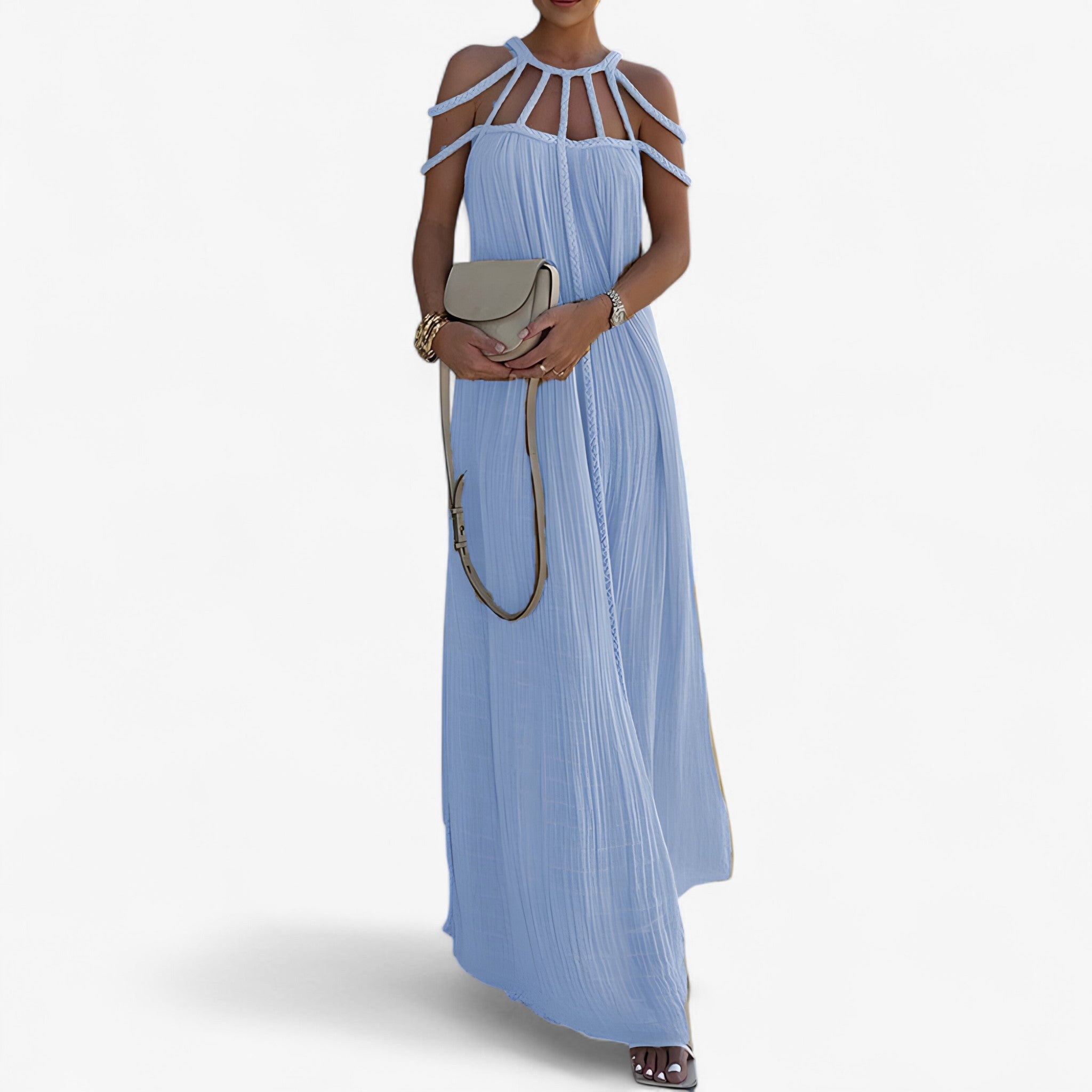 Abito Lungo Donna - Celeste Taglia unica (34-46) - abito abito donna donna dresses - Concept Palermo