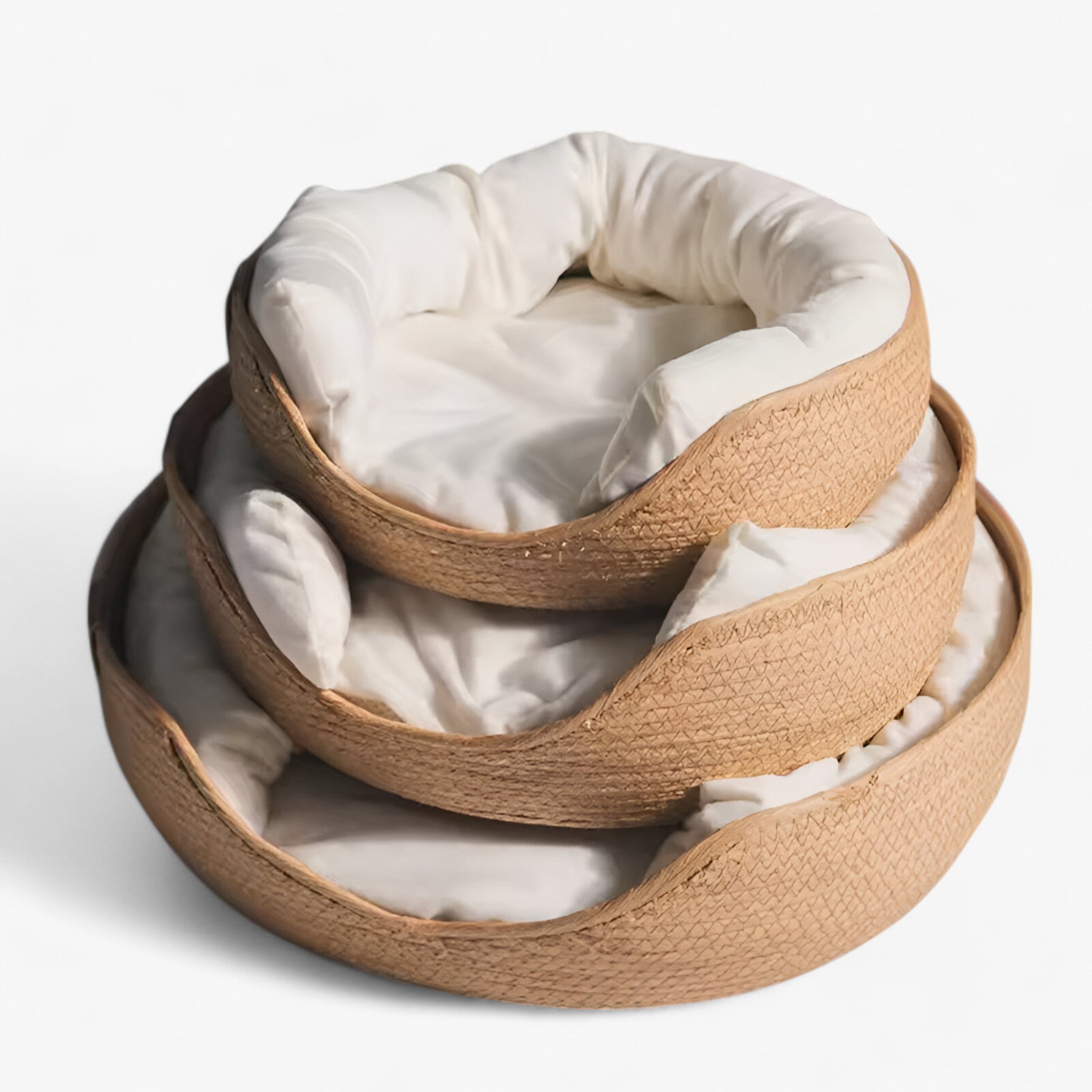 Cuccia Letto Ecologica in Bambù Intrecciato a Mano per Cani e Gatti, Naturale e Resistente - - animali bambù domestici letto letto animali mano pets & supplies tessuto - Concept Palermo