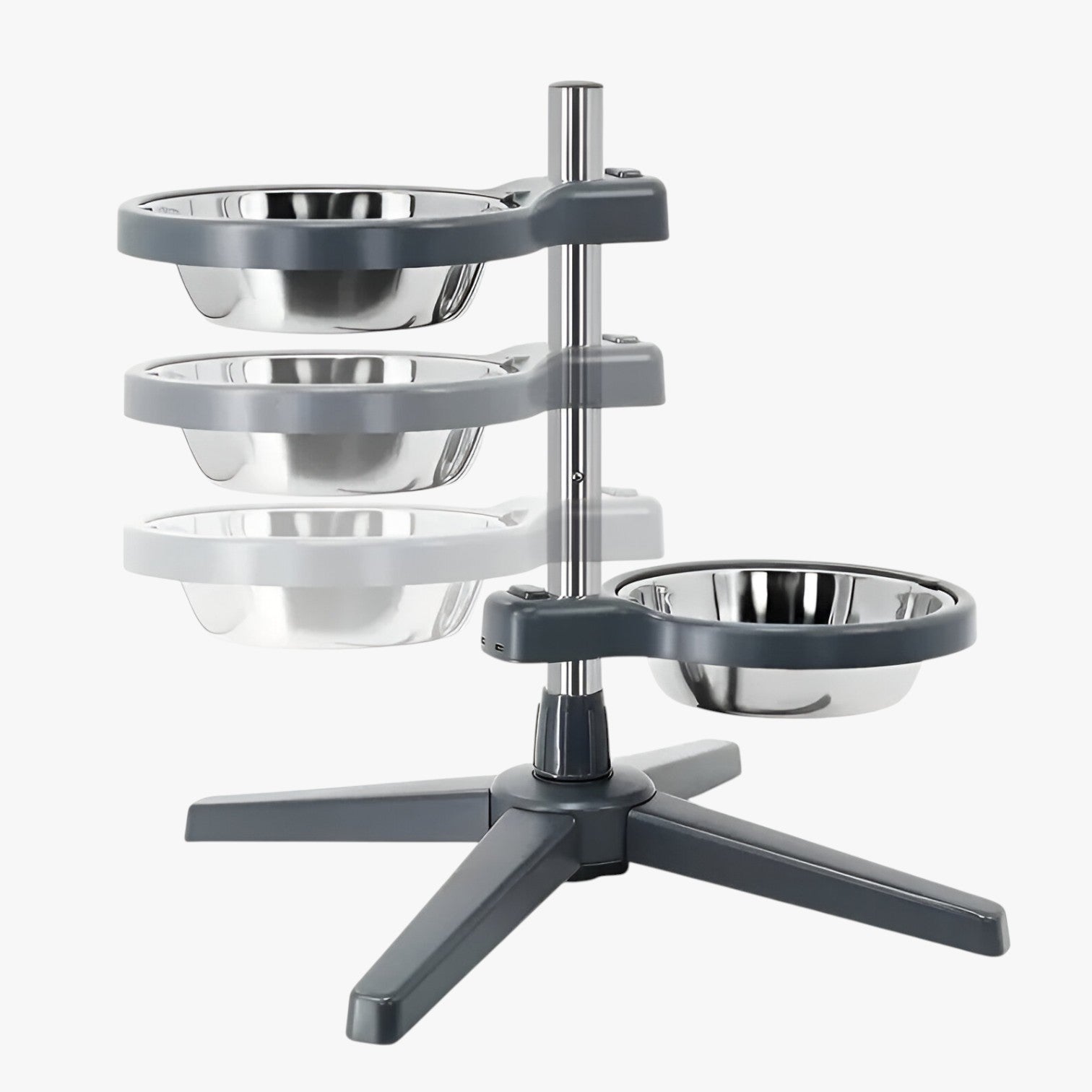 Ciotola per Cani Regolabile con Ciotole in Acciaio Inox Ergonomica e Durevole - - acciaio animali domestici cani ciotola ciotola cani ciotole ergonomica inox pets & supplies - Concept Palermo