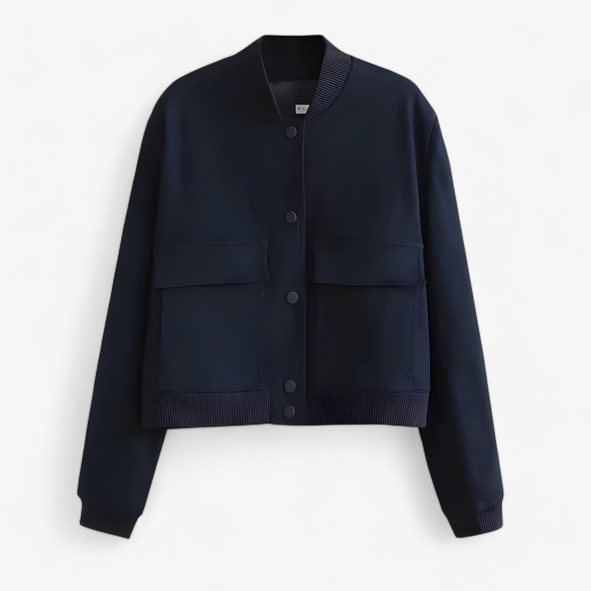 Giacca aviatore bomber per donne – Crop autunno/inverno - blu marino - autunno aviatore bomber crop donne giacca giacca aviatore inverno women's coats & jackets - Concept Palermo