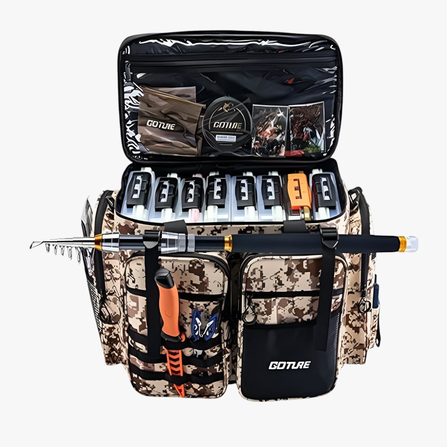 Borsa a spalla per viaggi all'aperto e di pesca - Resistente all'acqua e confortevole Uomo - Khaki digitale rete - acqua aperto bag bags borsa borsa spalla confortevole mens bag pesca resistente - Concept Palermo