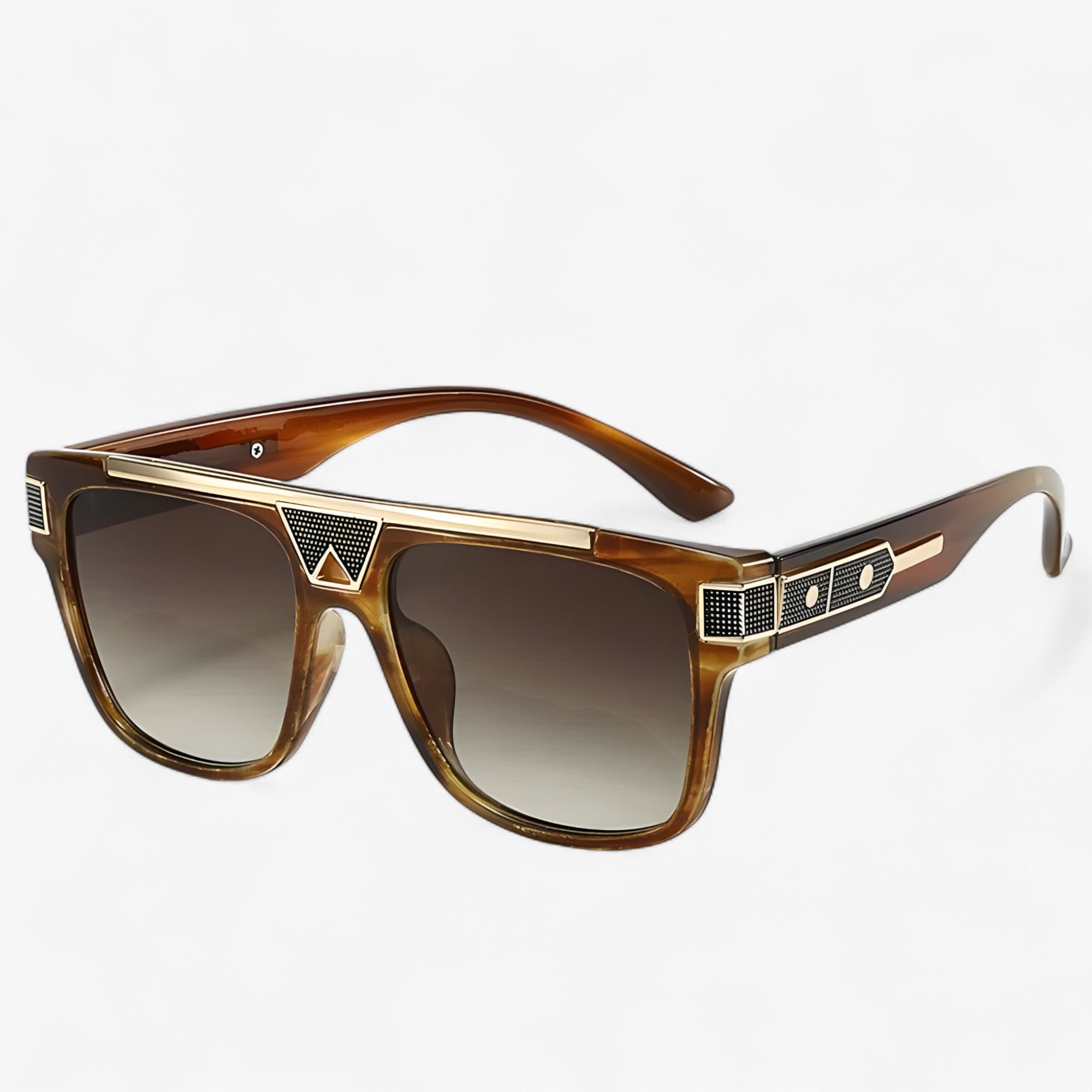 Occhiali da sole vintage con montatura pilota Uomo - Marrone Marrone Come immagine - Fashion Sunglasses men sunglasses polarized mens sunglasses montatura occhiali occhiali sole pilota Polarized man sunglasses polarized sunglasses women sole Sunglasses sunglasses polarized men uomo vintage - Concept Palermo