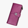Cartera de piel para mujer con AirTag, segura y multiusos