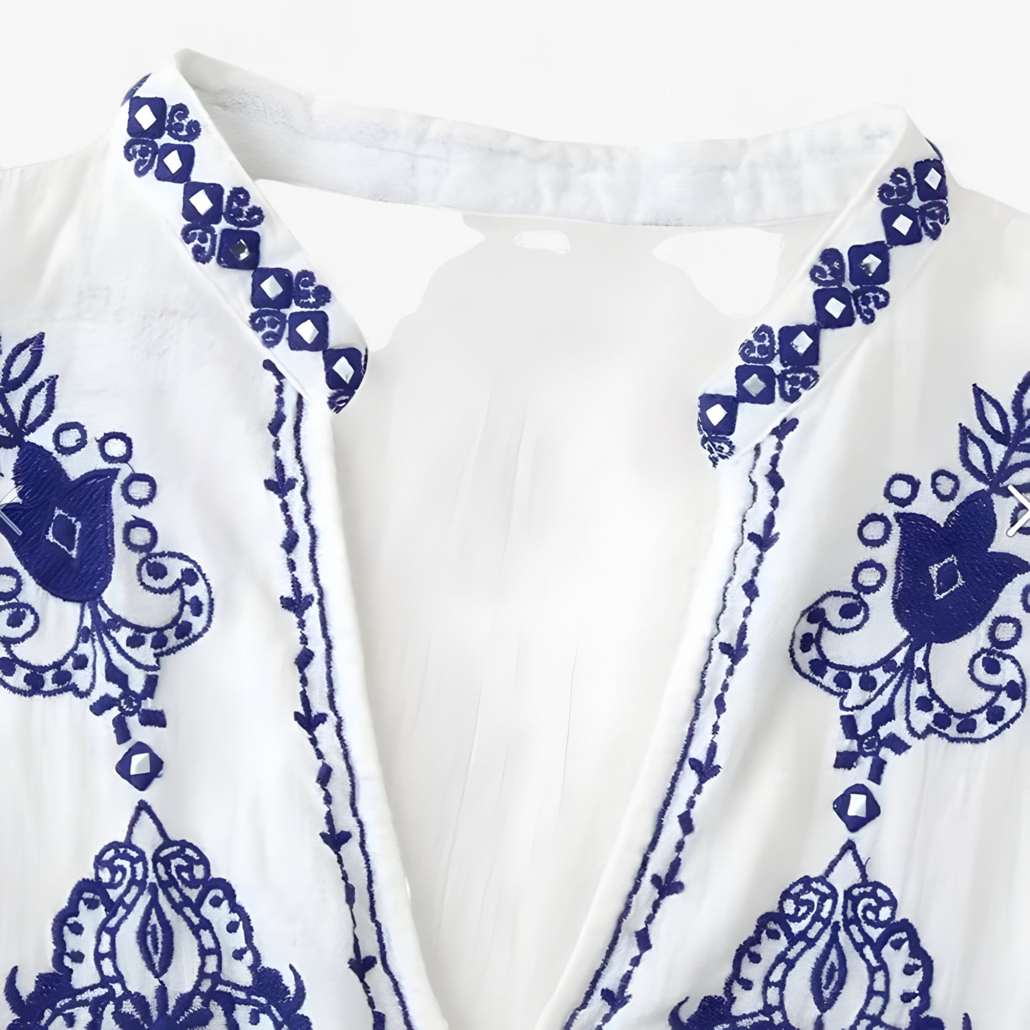 Blusa Boho con ricamo blu navy, vestibilità ariosa Donna - - ariosa blusa blusa boho boho clothes clothes for women clothing/tops/crop-tops donna navy ricamo vestibilità women clothes - Concept Palermo