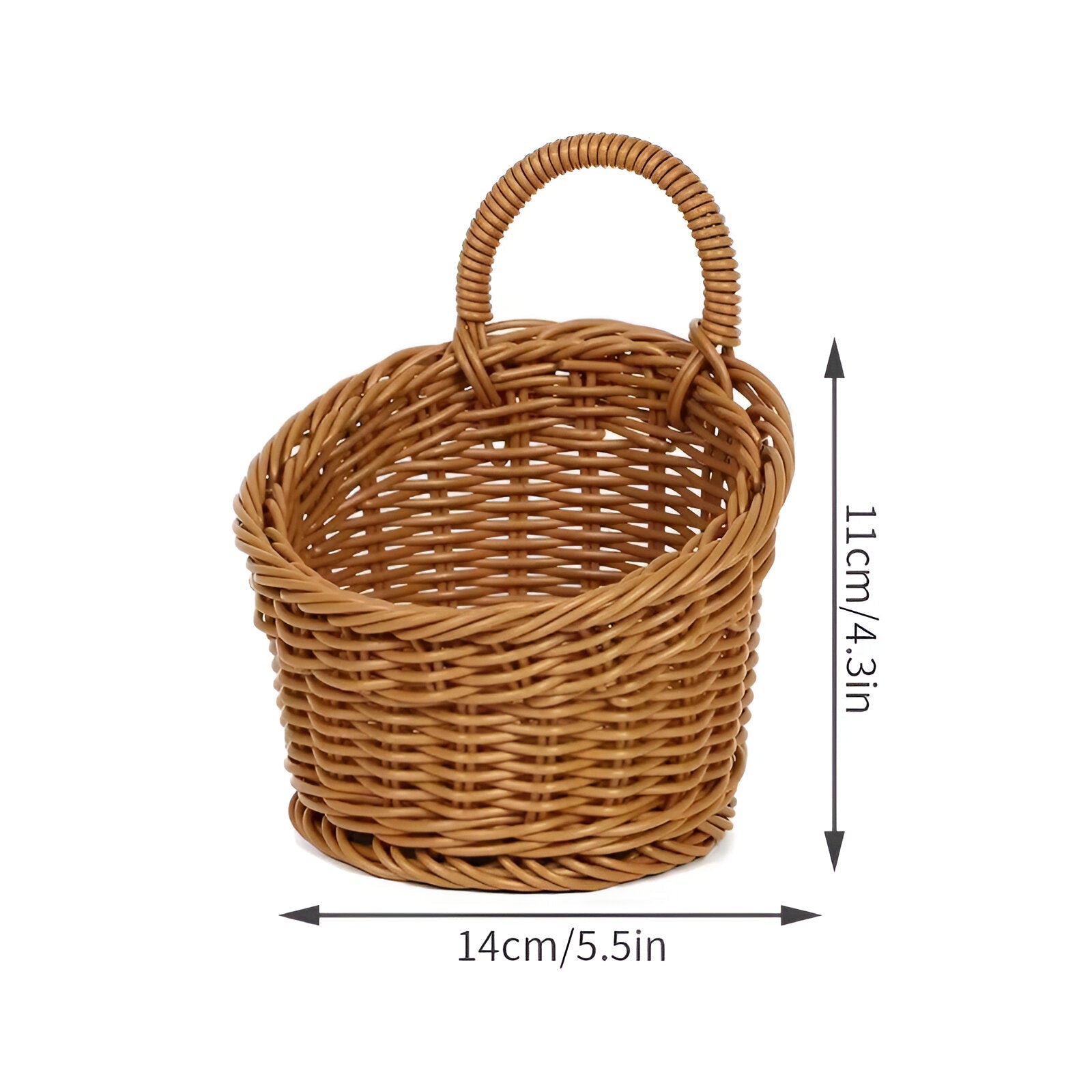 Cestino da appendere intrecciato - 14cmX11cm - appendere cestino cestino appendere home & garden huis & tuin intrecciato - Concept Palermo