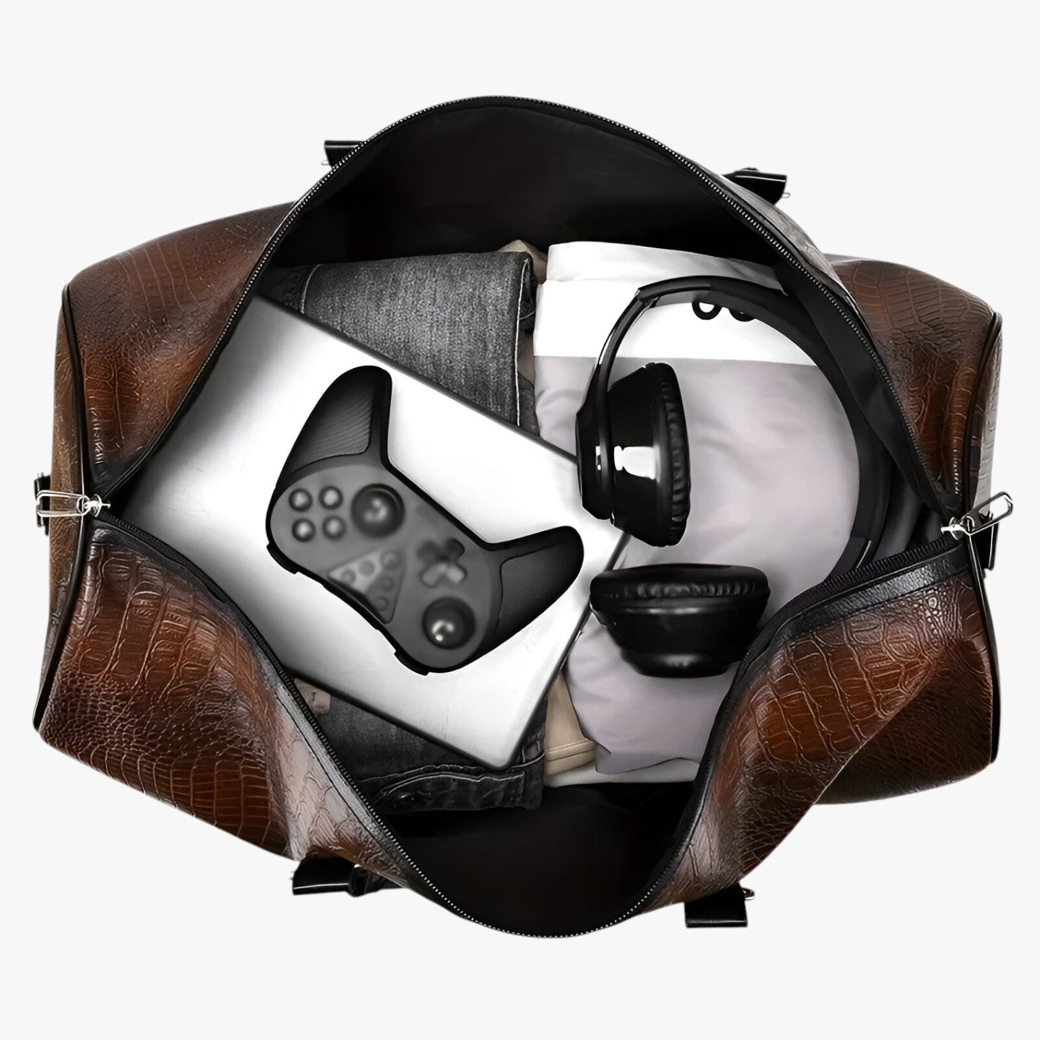 Borsa da Viaggio Grande in Pelle Marrone, Resistente e Capiente, per Uomo e Donna - - Bags borsa borsa viaggio capiente duffel bag men bag pelle resistente viaggio - Concept Palermo