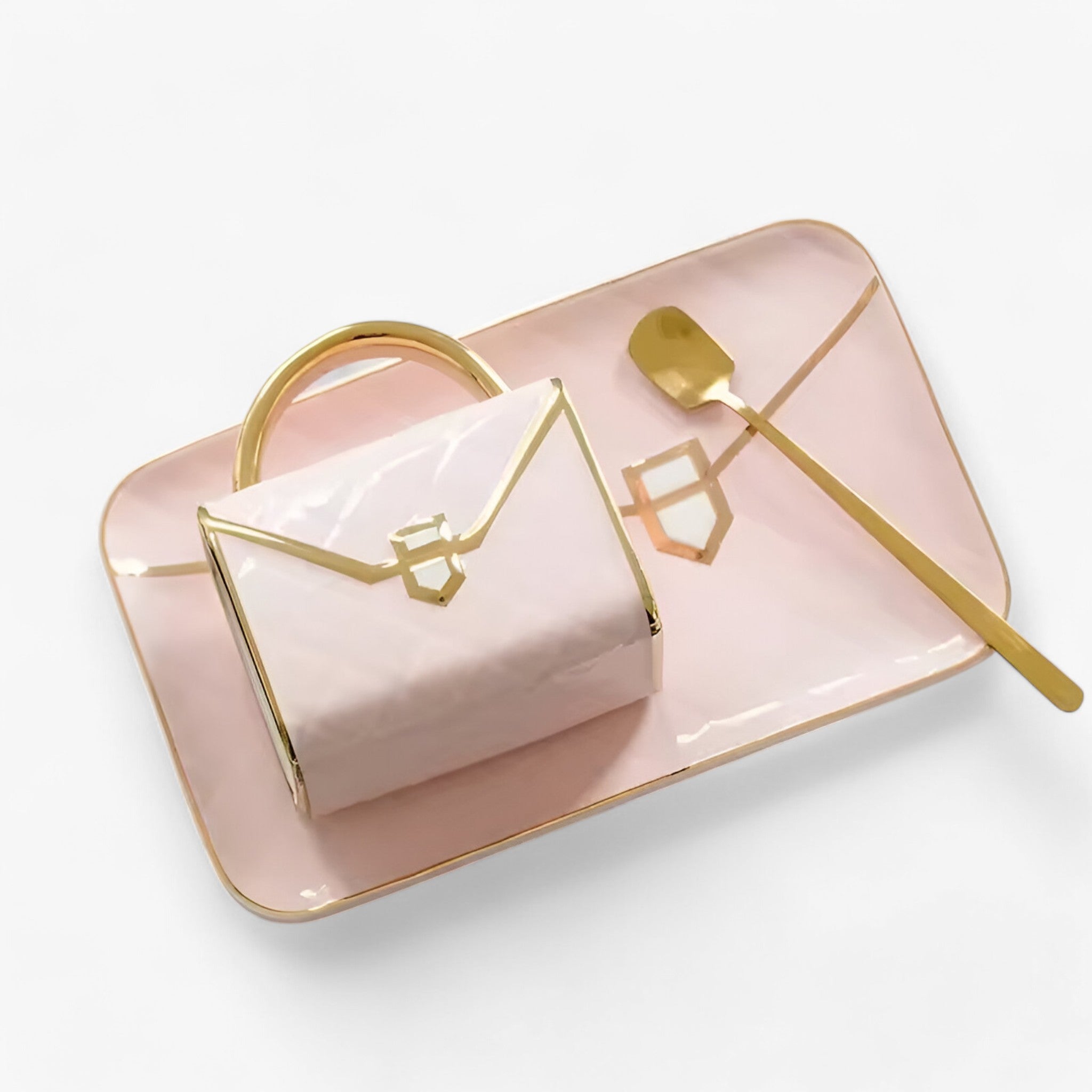 Tazza Creativa in Ceramica a Forma di Borsa Donna - Rosa 310ml - borsa ceramica creativa donna forma home & garden huis & tuin tazza tazza creativa - Concept Palermo