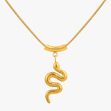 Vintage Gouden Slang Halsketting Lana Dames