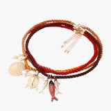 ZAA ketting met dierenhanger en gepersonaliseerd zomers koord van wol