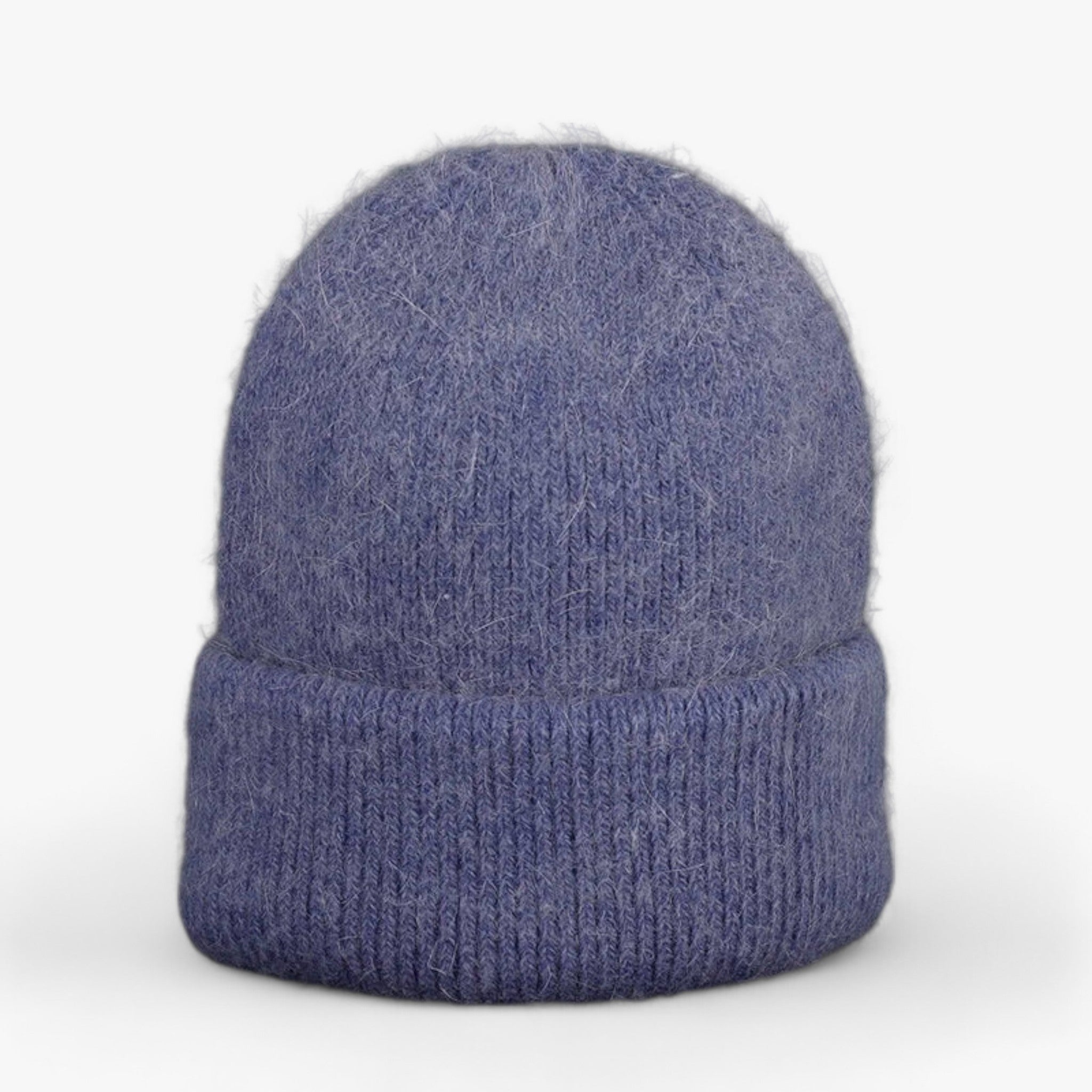 Cappello invernale: calore con vera pelliccia di coniglio Donna - Blu denim 54cm-60cm - beanies bucket hats calore cappello cappello invernale coniglio donna hat invernale pelliccia Sun Hats - Concept Palermo