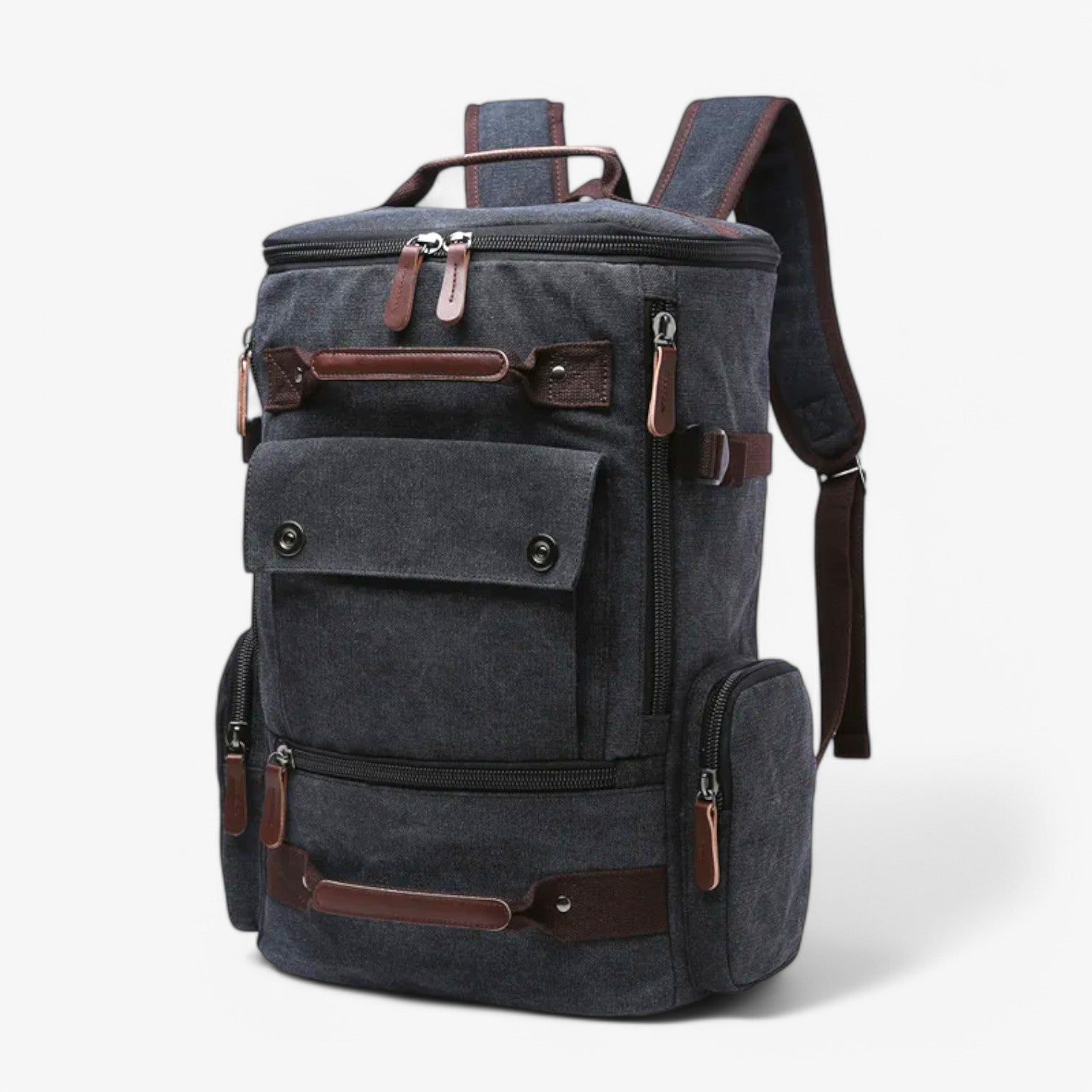 Ampio Zaino Vintage in Tela con Scomparto per Laptop Uomo - - ampio ampio zaino Backpacks bag bags laptop mens bag scomparto tela uomo vintage - Concept Palermo