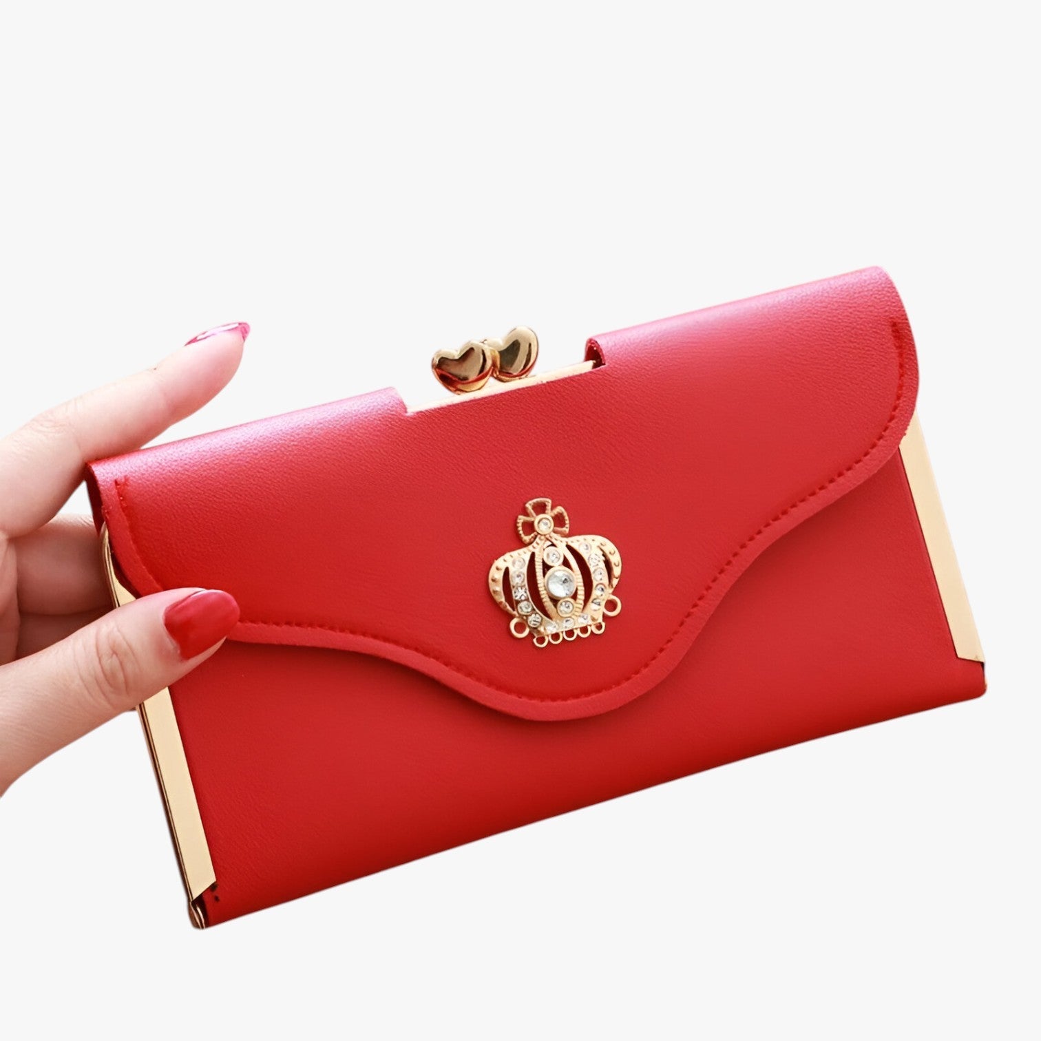 Portafoglio da donna Luxe - Design, ampia suddivisione - Rosso - ampia design donna luxe portafoglio portafoglio donna suddivisione wallet wallets womens wallet - Concept Palermo