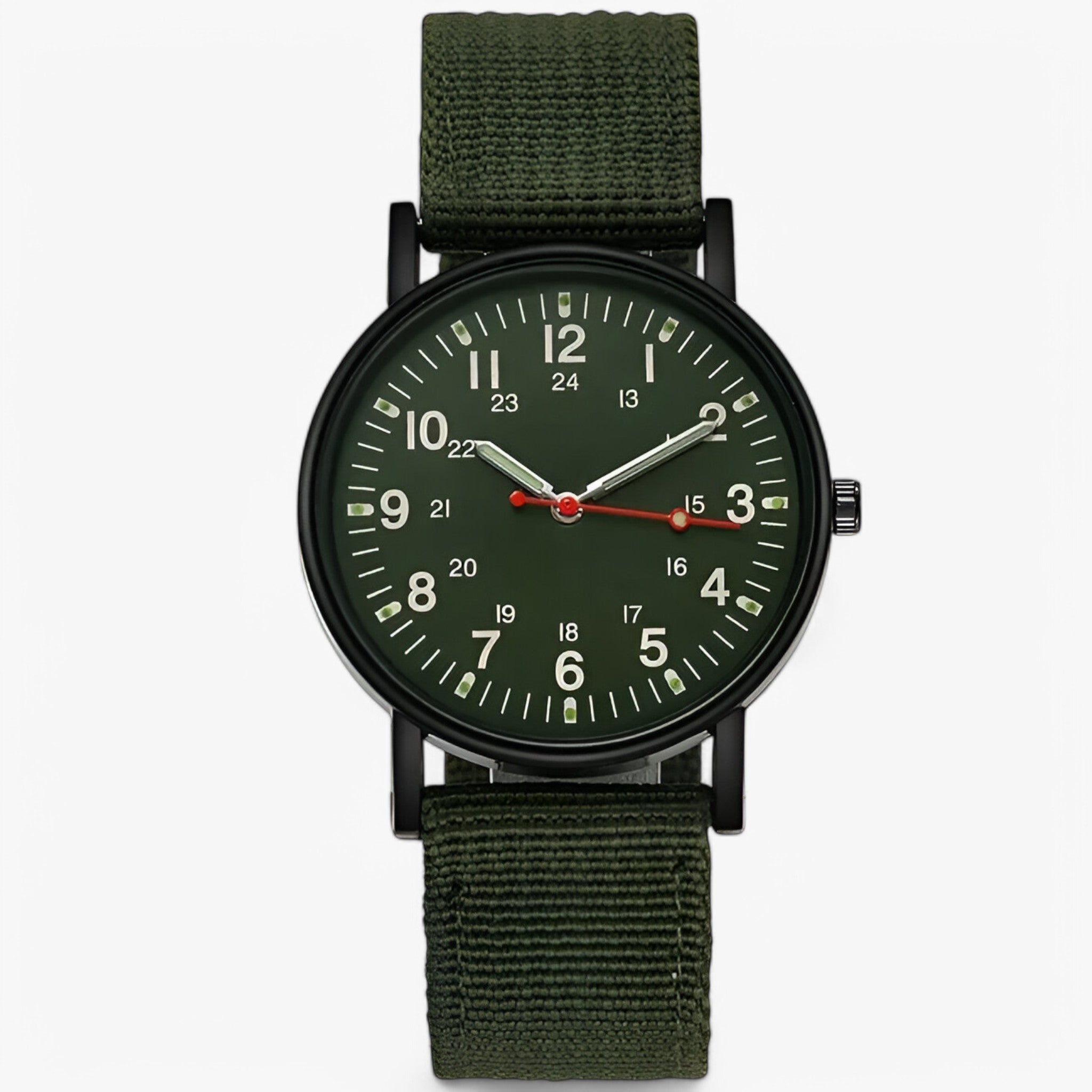 Orologio Sportivo Militare da Uomo con Cinturino in Nylon Resistente - verde militare - accessoires horloges militare nylon orologio orologio militare sport sportivo uomo watches - Concept Palermo