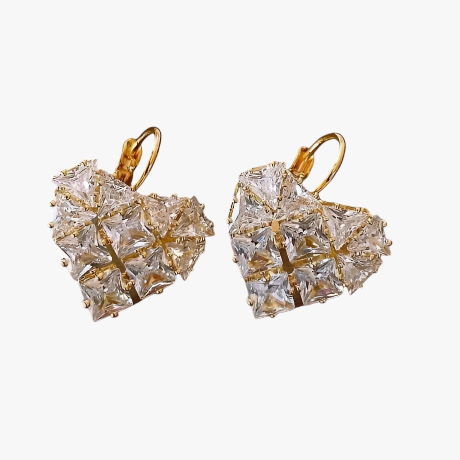 Orecchini a forma di cuore di lusso francese con zirconia Uomo - - Accessories Jewelry cuore EARRINGS forma francese jewelry orecchini orecchini forma uomo zirconia - Concept Palermo