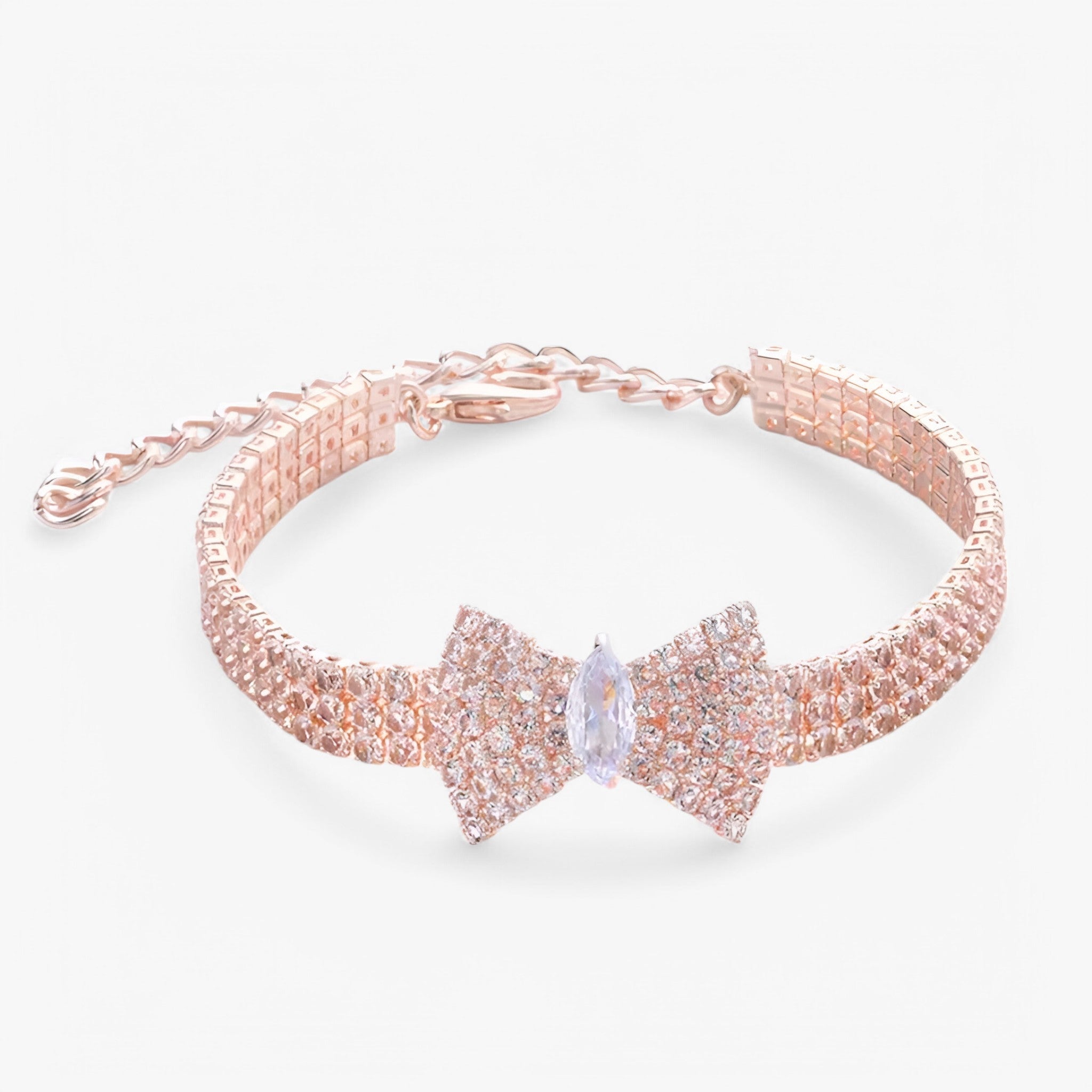 Collare per gatti Bling con fiocco e cristalli Uomo - oro rosa - bling collare collare gatti cristalli fiocco gatti pets & supplies uomo - Concept Palermo