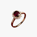 Anillo vintage con estilo real y aspecto brillante de rubí oro para hombre