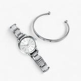 Horlogeset voor dames - stilet roestvrij staal & damesarmband