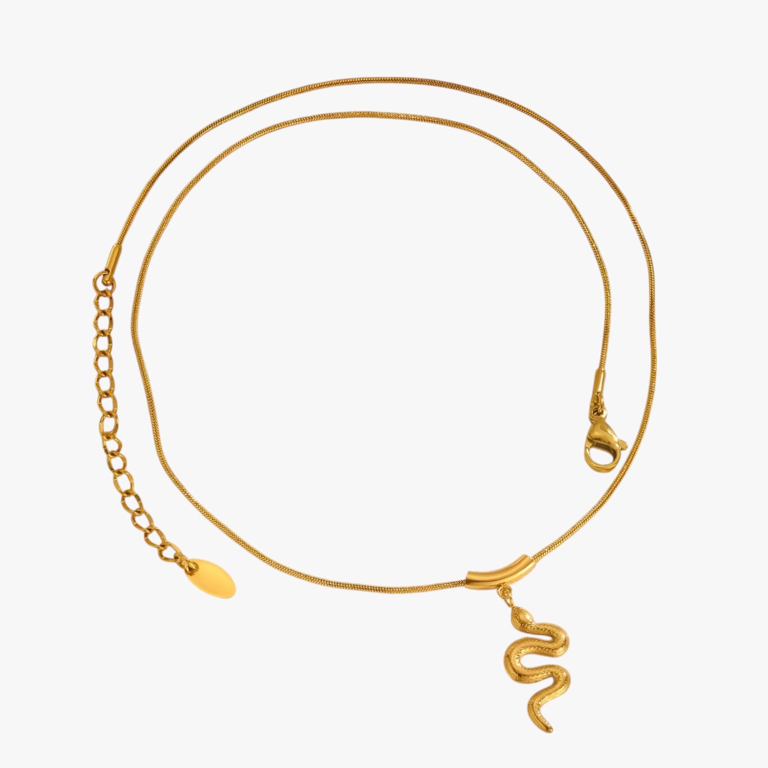 Collana serpente dorata vintage Lana Donna - - collana collana serpente donna dorata elegant womens necklaces jewelry lana necklace NECKLACES Necklaces for Women serpente vintage - Concept Palermo