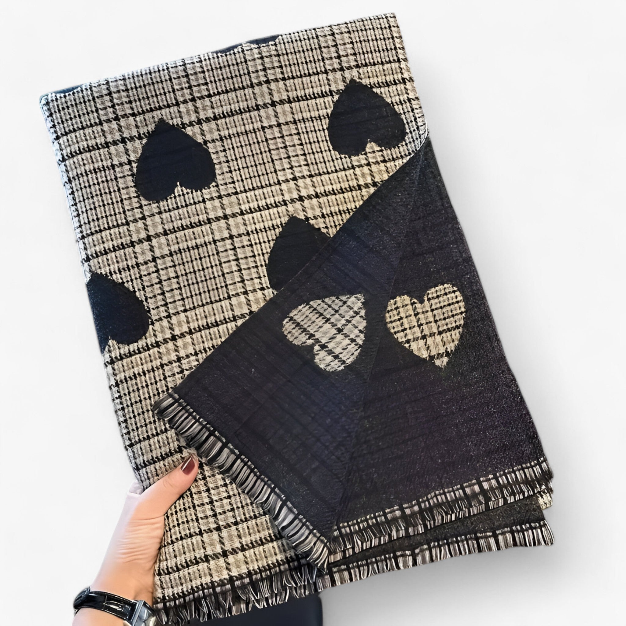 Sciarpa in Cashmere Doppia Faccia – Calda Lusso con Design Uomo - - calda cashmere design doppia faccia scarves & shawls sciarpa sciarpa cashmere - Concept Palermo