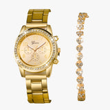 Dameshorloge met 18K geelgouden armband en gecertificeerde natuurlijke diamanten