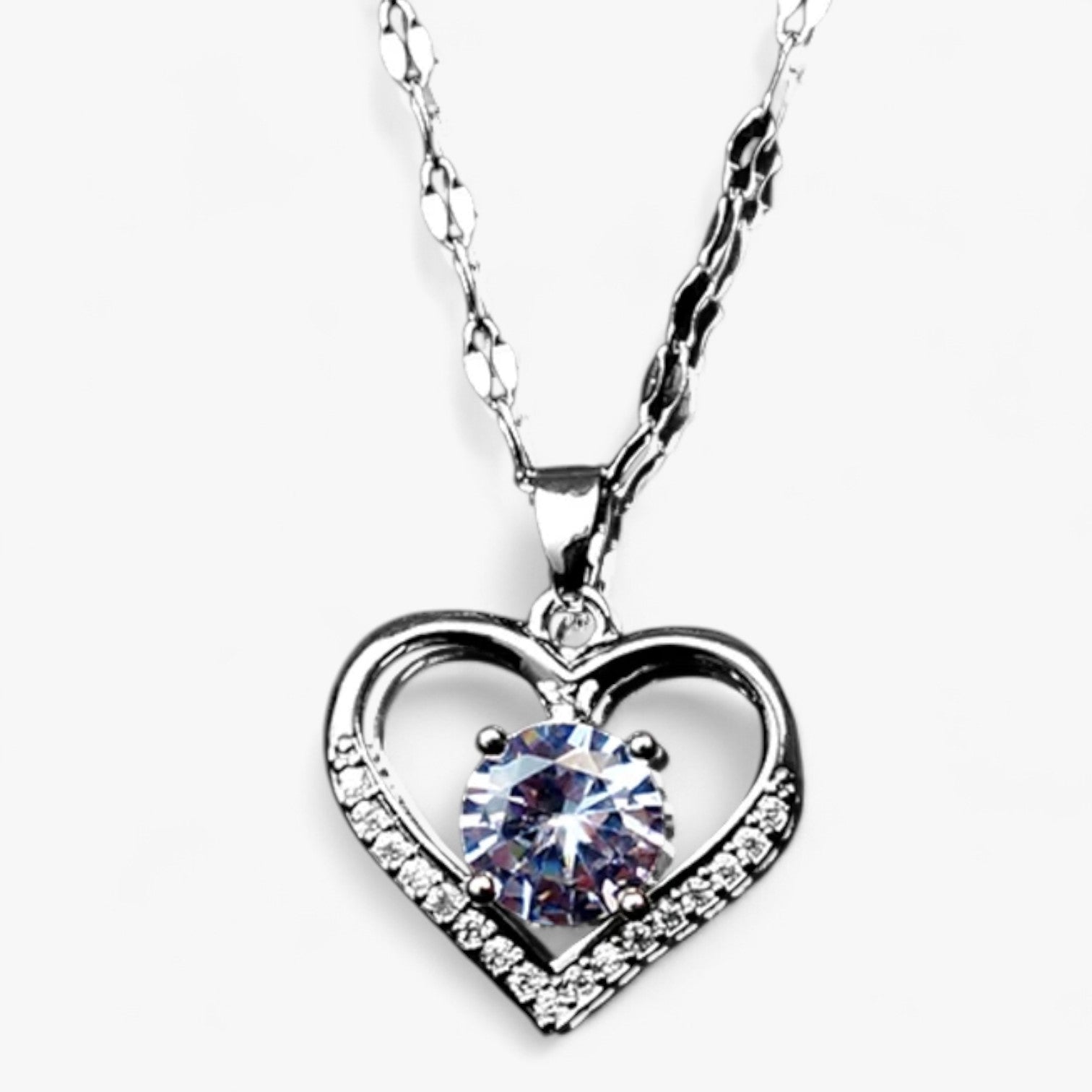 Collana con ciondolo a forma di cuore e labbra di cristallo Lana Donna - - ciondolo collana collana ciondolo cristallo cuore donna elegant womens necklaces forma jewelry necklace NECKLACES Necklaces for Women - Concept Palermo