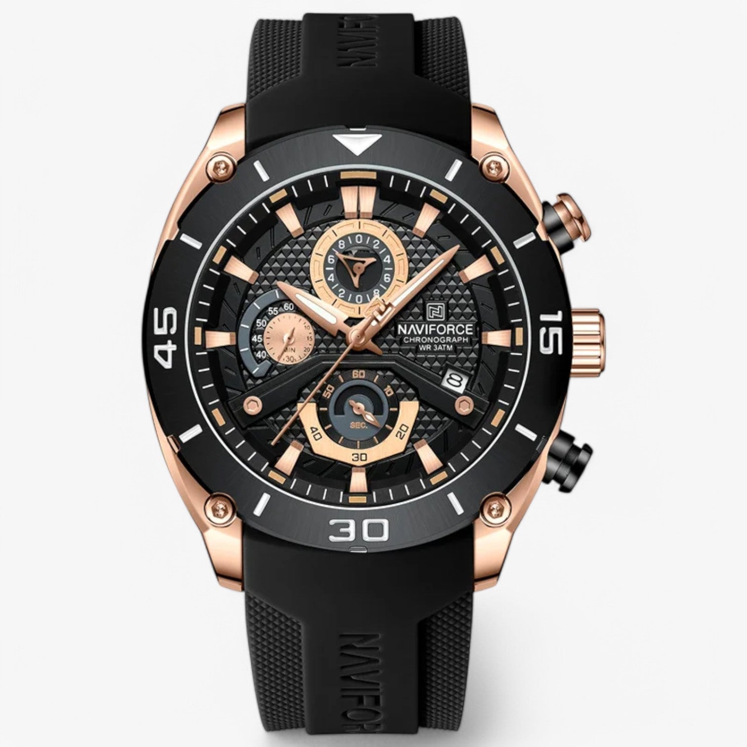 Orologio sportivo impermeabile per ogni avventuriero Uomo - Rosa Nero - avventuriero impermeabile mens accessory ogni orologio orologio sportivo sportivo uomo watch watch for men watches - Concept Palermo