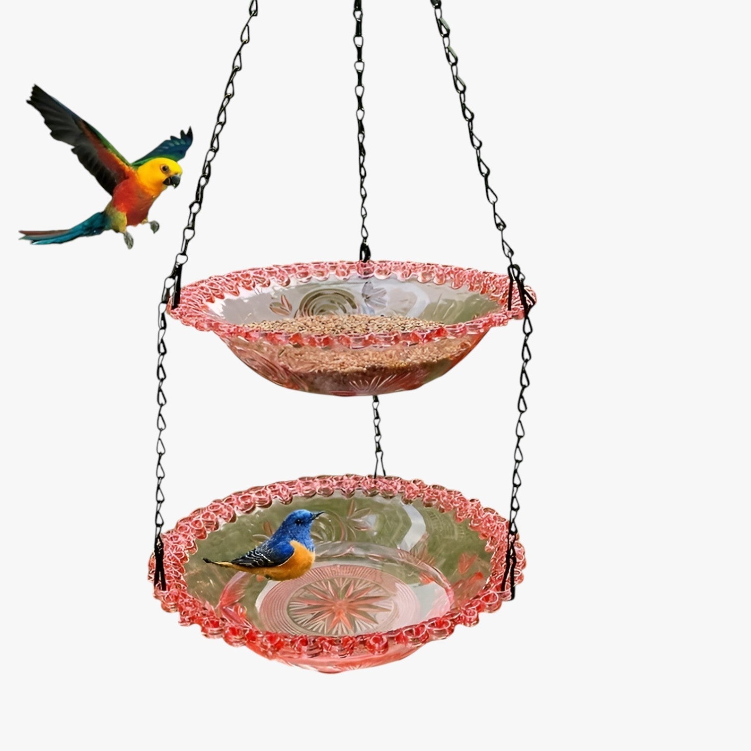 Casetta per uccelli a 2 strati con abbeveratoio – Sostenibile e decorativa Uomo - Rosa - abbeveratoio bird bird house birdproduct casetta casetta uccelli decorativa pets & supplies sostenibile strati uccelli - Concept Palermo