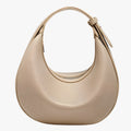 Borsa Donna a Mezza Luna Elegante in Pelle Sintetica Nera con Tracolla Regolabile