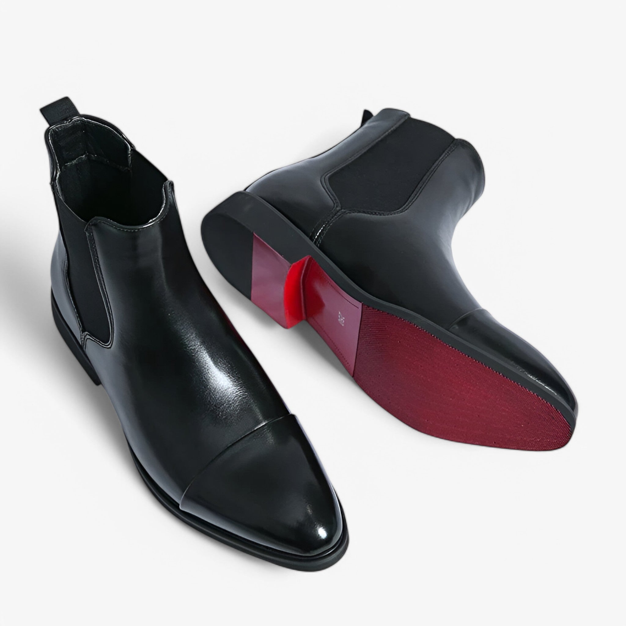 Stivali Chelsea Uomo Neri in Vera Pelle – Eleganti, Comodi, Disponibili Varie Taglie - - chelsea pelle schoenen shoes stivali stivali chelsea uomo vera - Concept Palermo