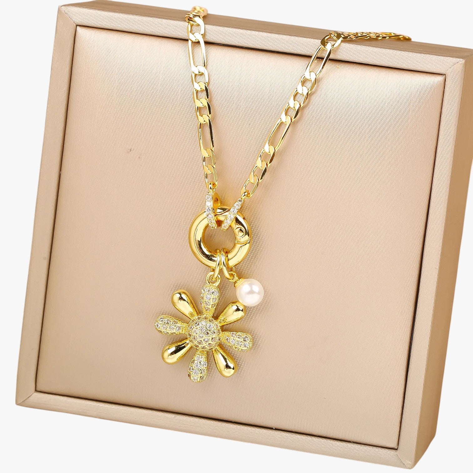 Collana con Fiore di Zaffiro e Zirconi Glamour Lana - Collana 2 - collana collana fiore elegant womens necklaces Fashion Necklaces fiore glamour jewelry lana necklace NECKLACES Necklaces for Women zaffiro zirconi - Concept Palermo