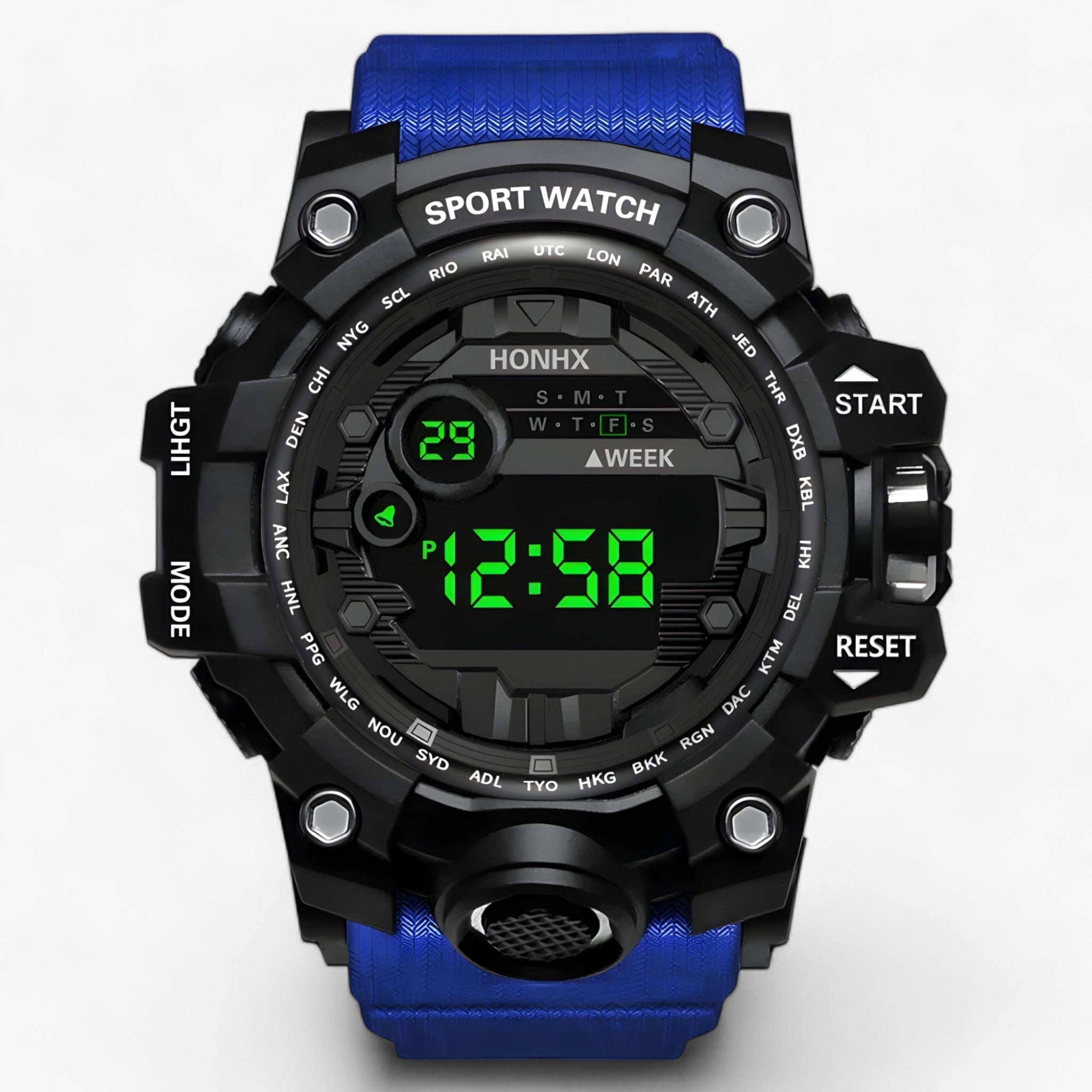 Orologio LED Stort - per sport e allenamento Uomo - Blu - accessoires allenamento gadgets horloges orologio orologio stort sport stort uomo verlichting watches - Concept Palermo