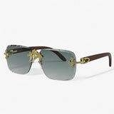 Steampunk stijl randloze zonnebril Man