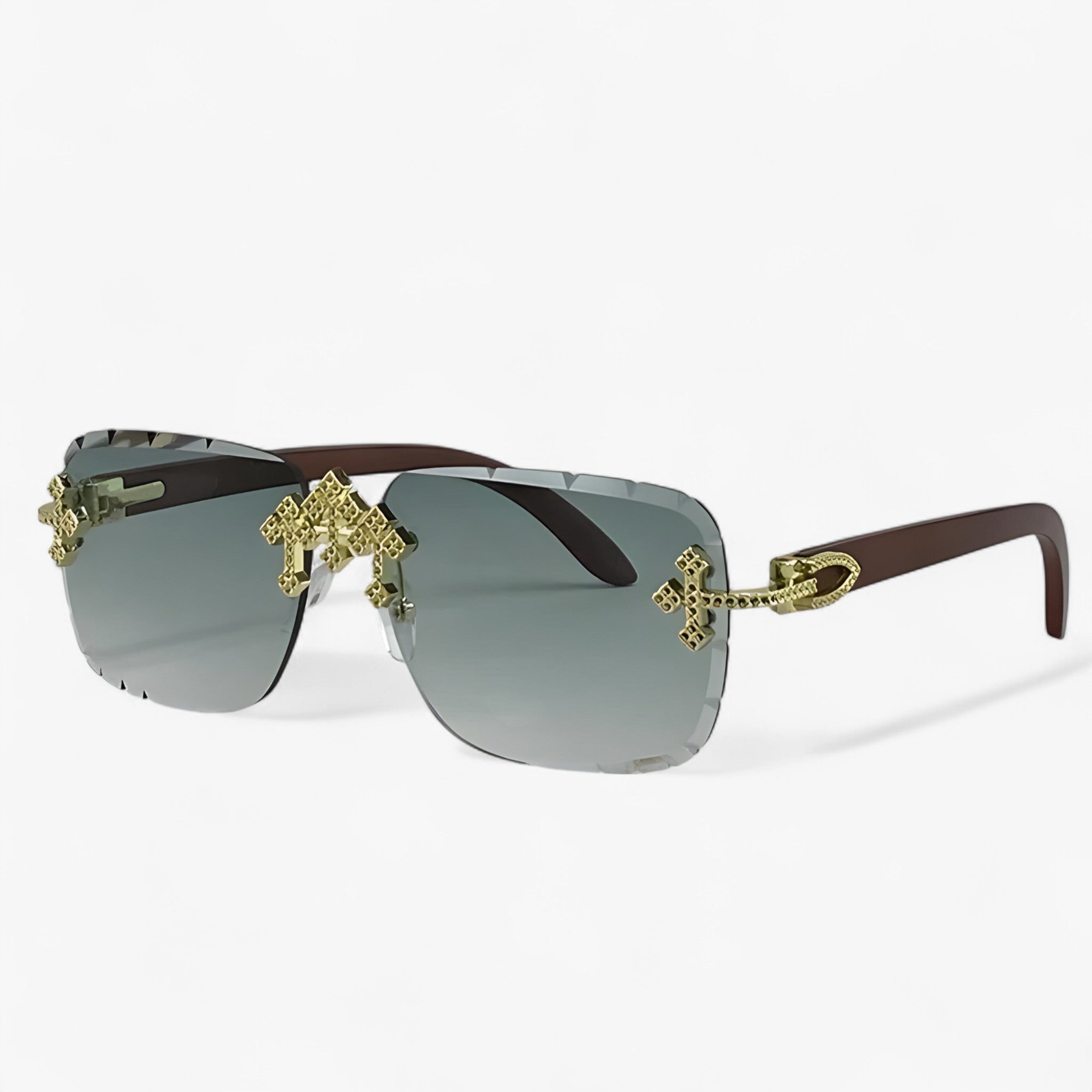 Occhiali da sole senza montatura stile steampunk Uomo - Doppio Grigio - Fashion Sunglasses men sunglasses polarized mens sunglasses montatura occhiali occhiali sole Polarized man sunglasses sole steampunk stile sunglasses sunglasses polarized men uomo - Concept Palermo