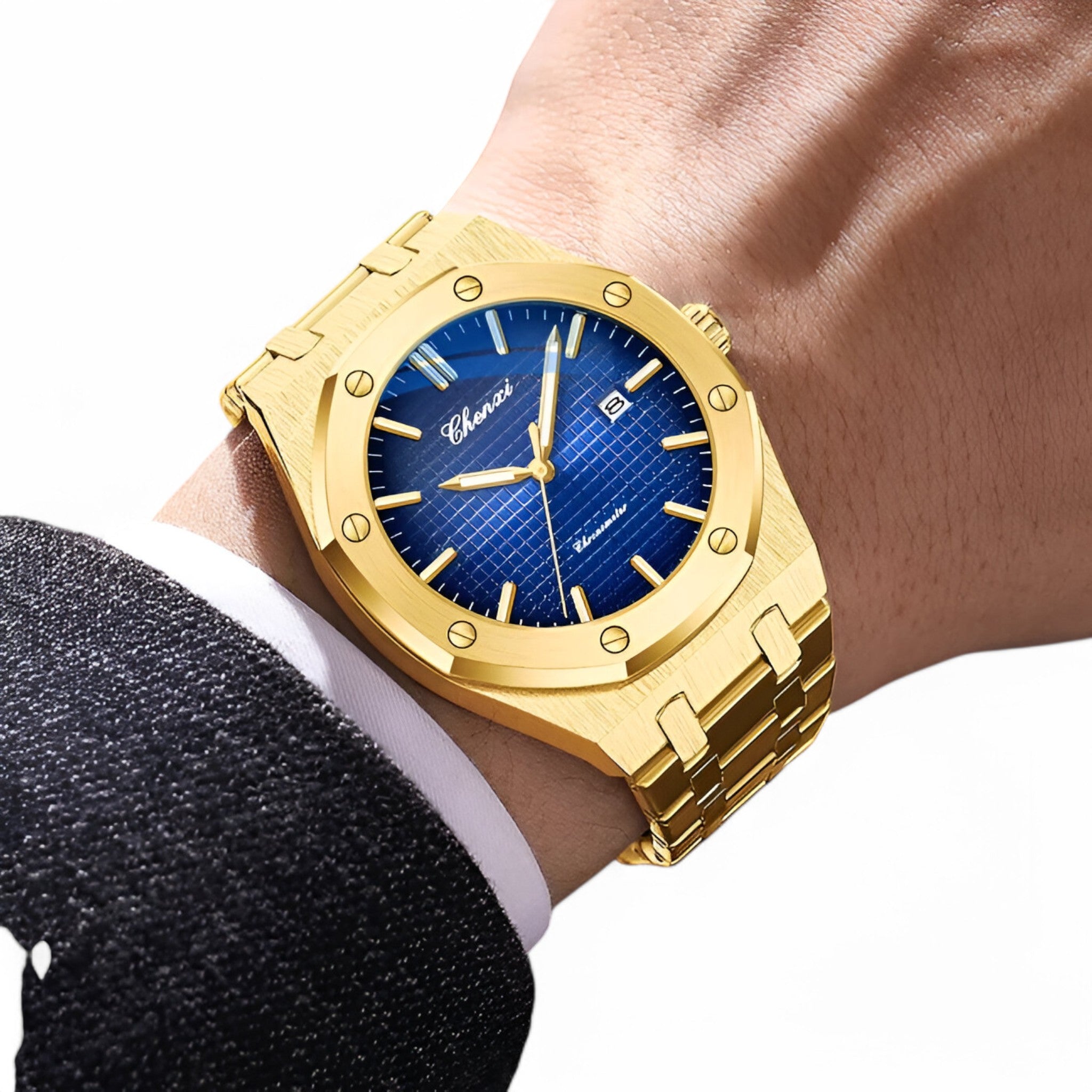 Orologio al Quarzo Dorato Uomo - - accessoires horloges orologio orologio quarzo quarzo uomo watches - Concept Palermo