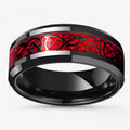 Set de anillos de amor celtas con piedra en forma de corazón