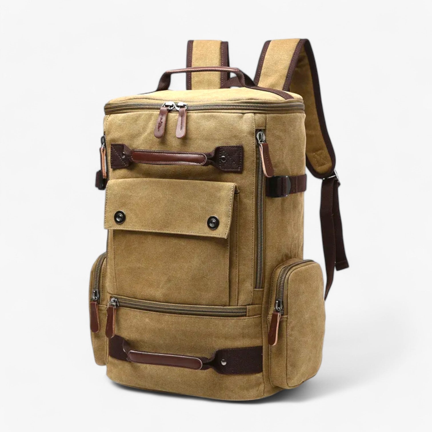 Ampio Zaino Vintage in Tela con Scomparto per Laptop Uomo - - ampio ampio zaino Backpacks bag bags laptop mens bag scomparto tela uomo vintage - Concept Palermo